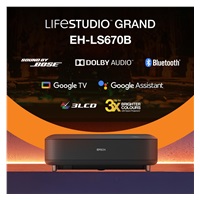 Epson Lifestudio Grand – EH-LS670B metalická čierna, 4K PRO-UHD, 3600lm, HDMI, USB, Google TV, 240Hz