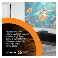 Epson Lifestudio Grand – EH-LS670B metalická čierna, 4K PRO-UHD, 3600lm, HDMI, USB, Google TV, 240Hz