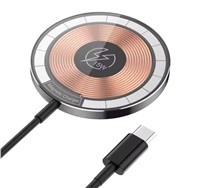 1stCOOL bezdrátová přenosná QI nabíječka 15W, MagSafe, USB-C, černá