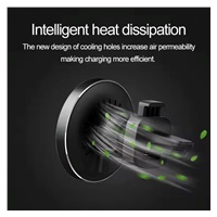 1stCOOL bezdrátová QI nabíječka 15W, do auta, MagSafe, USB-C, černá