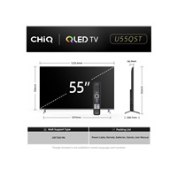 CHiQ U55QST TV 55", UHD, QLED, ultratenká, Google TV, DLG 120 Hz, Dolby Audio, Frameless, metalická