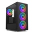 1stCOOL skříň Rainbow 4, Mid Tower, ATX, AU, Průhledná bočnice, 4x 120mm Fan, 650W, 88+, Černá