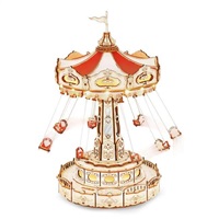 RoboTime 3D skládačka hrací skříňky Řetízkový kolotoč barevný