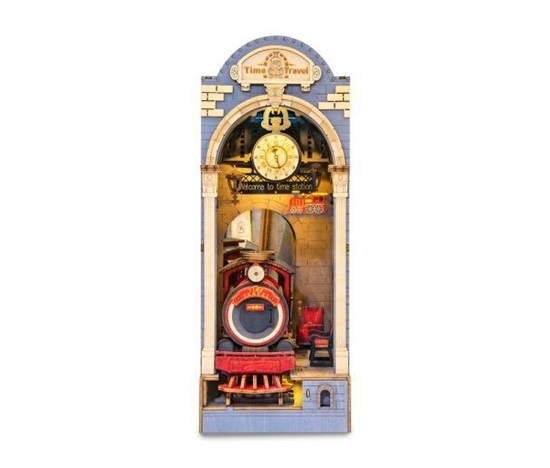 RoboTime Zarážka na knihy miniatura domečku Kouzelné nádraží