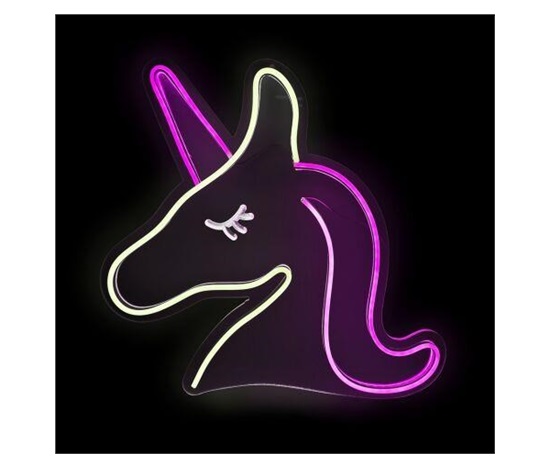 2Kids Toys LED NEON LIGHT lampička Jednorožec růžovobílý