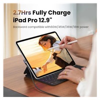 PremiumCord USB-C 2x zahnutý kabel ( USB 3.2 GEN 2x2, 5A, 100W, 20Gbit/s ) bavlněný oplet, délka: 0,5m