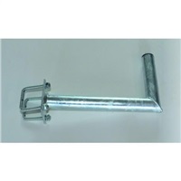 Držák antény na balkón s hranatým zábradlím, žárový zinek, délka 35cm