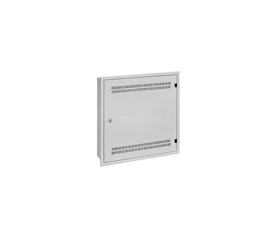 Solarix rozvaděč LC-18 do zdi s lištami 2U, 4U a 11U, 550x550 šedá RAL7035 s rámečkem k zazdění LC-18-55-15-W-G