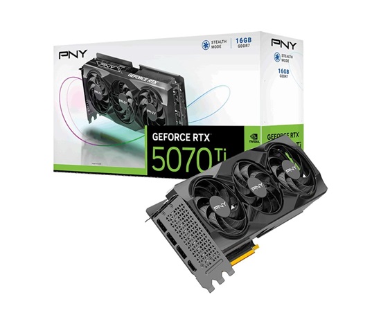 PNY VGA Nvidia GeForce RTX 5070 Ti 16GB Triple Fan, RTX 5070 Ti, 16GB DDR7, 3xDP, 1xHDMI