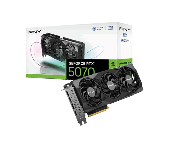 PNY VGA Nvidia GeForce RTX 5070 12GB Triple Fan, RTX 5070, 12GB GDDR7, 3xDP, 1xHDMI
