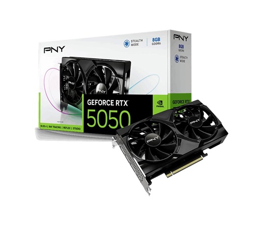 PNY VGA Nvidia GeForce RTX 5050 8GB Dual Fan, RTX 5050, 8GB GDDR6, 3xDP, 1xHDMI
