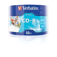 VERBATIM CD-R (50-pack)Spindle/Extra Protection Datalife Inkjet Printable Wrap /52x/700MB WRAP