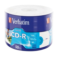 VERBATIM CD-R (50-pack)Spindle/Extra Protection Datalife Inkjet Printable Wrap /52x/700MB WRAP