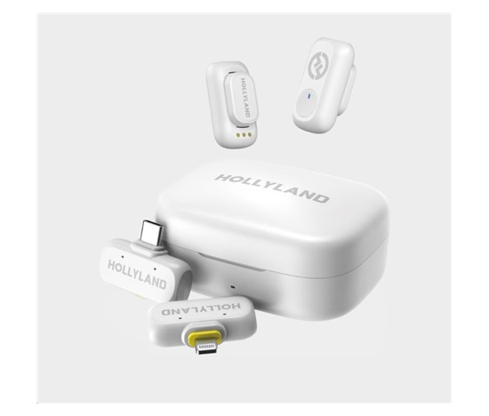 Hollyland LARK A1 Combo Ivory White, with USB-C RX + Lightning RX + Charging Case