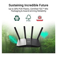 ASUS Router RT-BE58U V2, IPv6, WiFi 7, 1 GB RAM, 1x USB 3.2 Gen, 3600 Mb/s