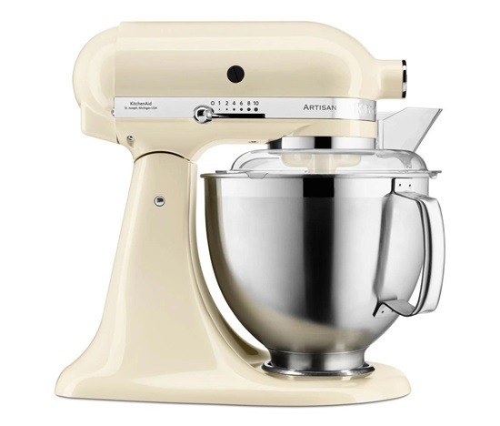 KitchenAid Artisan 5KSM185PSEAC Kuchyňský robot - 10 rychlostí, planetární systém, celokovová konstrukce, mandlová