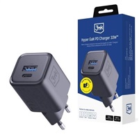 3mk napájecí adaptér Hyper Charger PD 33W GaN QC4+ PPS AFC FCP SCP 1A1C Black