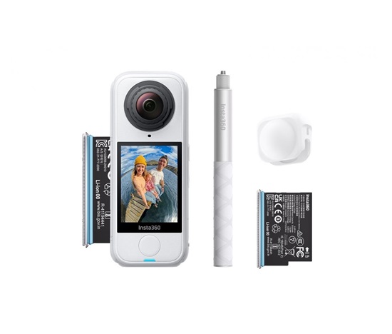 Insta360 X4 Air Starter Bundle akční kamera, Bílá, 8K / 30fps, 4K/ až 60fps, 6osý gyroskop, 360°, Active HDR, vodotěsná