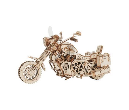 RoboTime 3D dřevěné mechanické puzzle Motorka (cruiser)