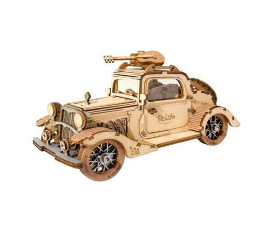 RoboTime dřevěné 3D puzzle Veterán kupé