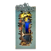 RoboTime Zarážka na knihy miniatura domečku Kouzelnická ulička