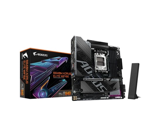 GIGABYTE MB Sc AM5 B840M A ELITE WIFI6E, AMD B840, 4xDDR5, WIFI, DP, HDMI, mATX