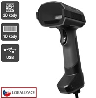 Virtuos CCD 2D průmyslová čtečka HT-857, USB, tmavě šedá