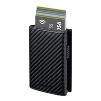 MYBALO Carryx skládací peněženka s výsuvným držákem na karty, Carbon fiber black