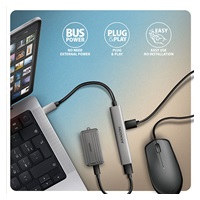 AXAGON HUE-STC, 4x USB ALU STRIP hub, 1x USB-A 5Gbps, 2x USB-A & 1x USB-C 480Mbps, kábel USB-C 12cm