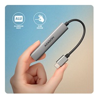 AXAGON HUE-STC, 4x USB ALU STRIP hub, 1x USB-A 5Gbps, 2x USB-A & 1x USB-C 480Mbps, kábel USB-C 12cm
