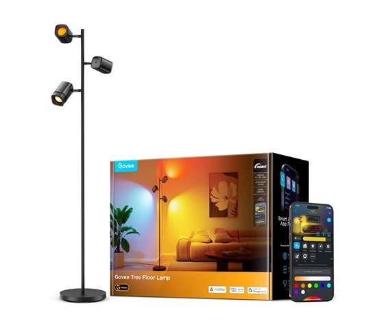 BAZAR - Govee Tree Lamp RGBICWW stojací lampa Matter - Poškozený obal (Komplet)