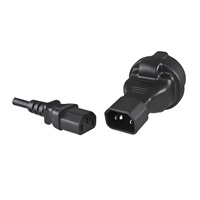 Adaptér IEC C14 na SCHUKO CEE 7/3 napětí 230V, 10A
