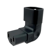 Adaptér vertikálně úhlový IEC C13 na IEC C14 napětí 230V, 10A