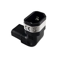 Adaptér vertikálně úhlový IEC C13 na IEC C14 napětí 230V, 10A
