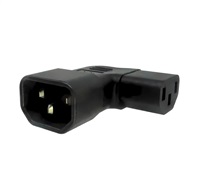 Adaptér úhlový na stranu IEC C13 na IEC C14 napětí 230V, 10A