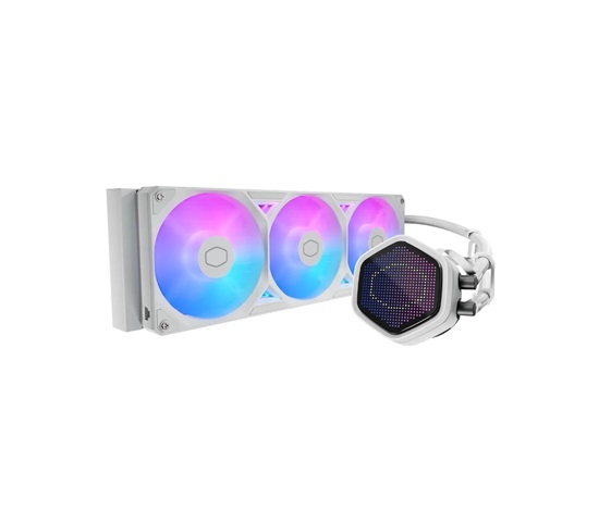 Cooler Master vodní chladič MasterLiquid Atmos II Pixel LED, 3x120mm, LGA1851, AM5, bílá