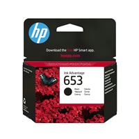 BAZAR - HP 653 Black Original Ink Advantage Cartridge (360 pages) - Poškozený obal (Komplet)