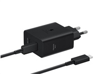 Samsung Dual USB-C 50W Cestovní nabíječka + USB-C Datový Kabel Black