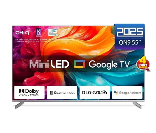 CHiQ M55QA9 TV 55", UHD MiniLED  Google TV DLG 120 Hz