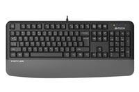 A4tech FK20, multimediální kancelářská klávesnice, CZ/US, USB, šedá