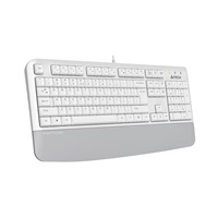 A4tech FK20, multimediální kancelářská klávesnice, CZ/US, USB, bílá