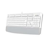 A4tech FK20, multimediální kancelářská klávesnice, CZ/US, USB, bílá