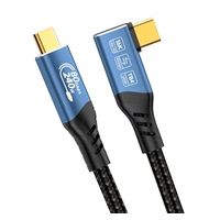 PREMIUMCORD Kabel USB4™ Version2.0 80Gbps 16K@60Hz 240W Thunderbolt 3 a 4 kabel zahnutý 1,5m