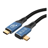 PREMIUMCORD Kabel USB4™ Version2.0 80Gbps 16K@60Hz 240W Thunderbolt 3 a 4 kabel zahnutý 1,5m