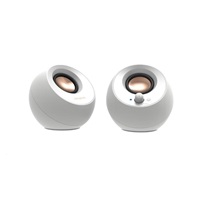 BAZAR - Creative PEBBLE V3, stolní 2.0 reproduktory s USB-C a Bluetooth 5.0 - bílé - Poškozený obal (Komplet)