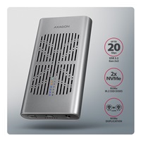 AXAGON EEM2-20GD, USB-C 20Gbps externý box pre dva M.2 NVMe SSD s funkciou klonovania