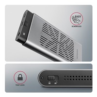AXAGON EEM2-20GD, USB-C 20Gbps externý box pre dva M.2 NVMe SSD s funkciou klonovania