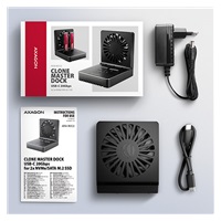 AXAGON ADSA-M2C22, USB-C 20Gbps dokovacia stanica pre 2× M.2 NVMe/SATA SSD s funkciou klonovania