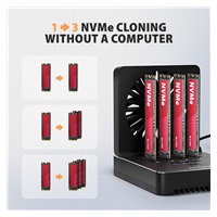 AXAGON ADSA-M2C44, USB4 dokovacia stanica pre 4× M.2 NVMe SSD s funkciou klonovania