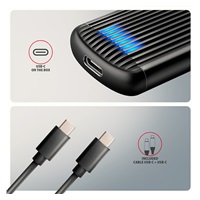 AXAGON EEM2-SC, USB-C 10Gbps externý box pre M.2 NVMe SSD, bezskrutkový, rebrovaný hliník